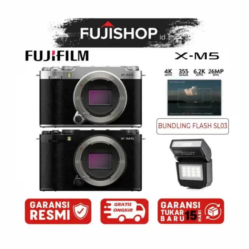Fujifilm X-M5 XM5 Body Fuji XM5 Kamera Mirrorless Garansi Resmi