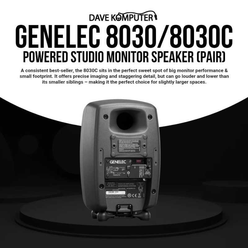 Audio Genelec Big Speakers Genelec 8030 8030C Powered Studio