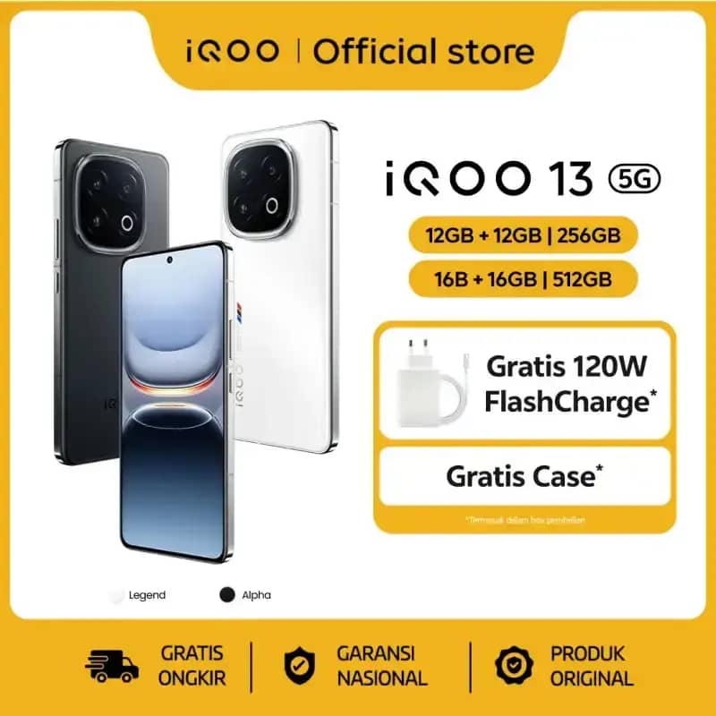 Jual vivo Iqoo 13 (16/512)- 1st Snapdragon 8 Elite, 7000mm2 Vc