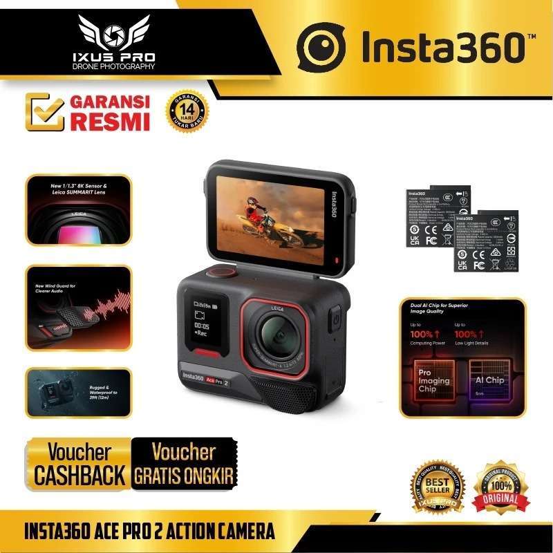 Insta360 Ace Pro Action Camera 8K UltraHD Leica Lens Waterproof