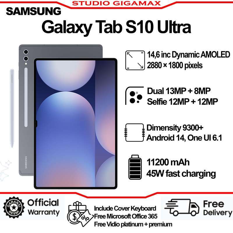 Samsung Galaxy Tab S10 Ultra 5G 12/256GB Garansi Resmi