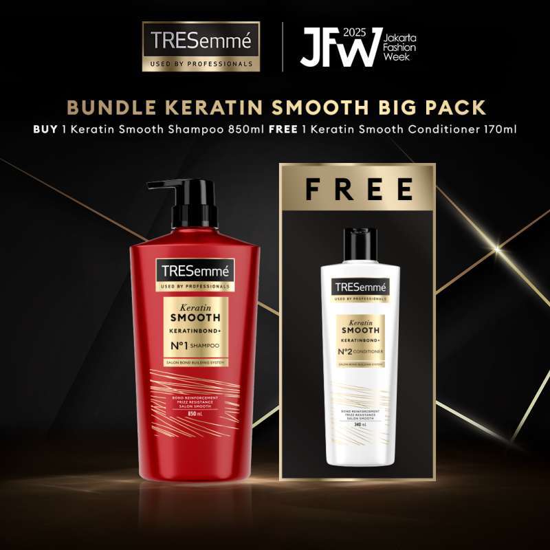 [BIG PACK] Bundle Keratin Smooth TRESemme Keratin Basic [Shampoo 850 mL  Free Conditioner 170 mL]