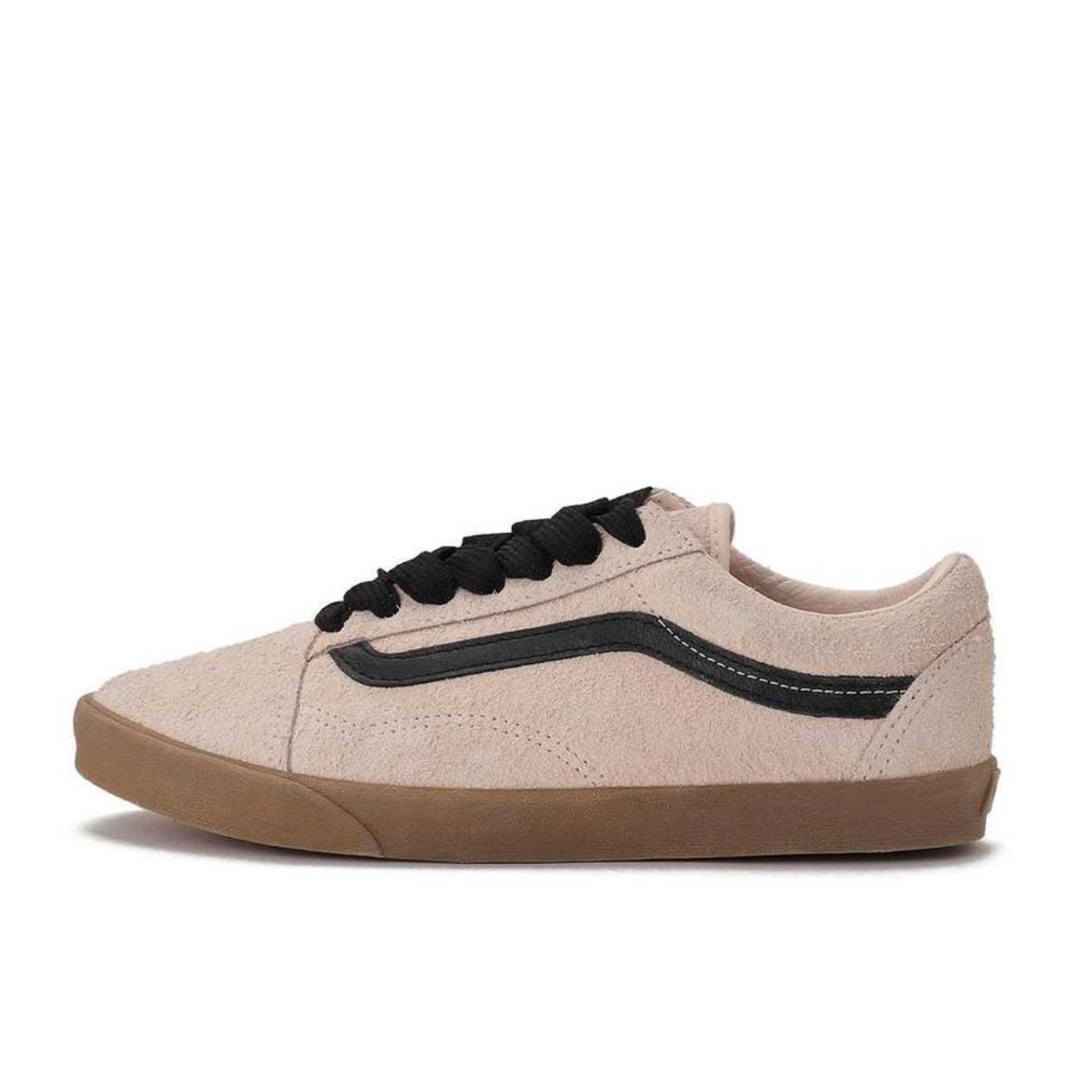 Vans Old Skool Lowpro Sepatu Sneakers Unisex Hairy Suede Peach Blush  [VN000D0ERF8]