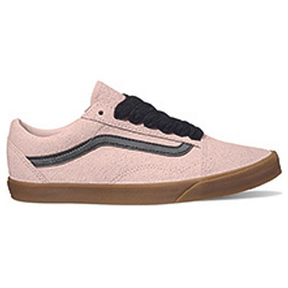 Vans Old Skool Lowpro Sepatu Sneakers Unisex Hairy Suede Peach Blush  [VN000D0ERF8]