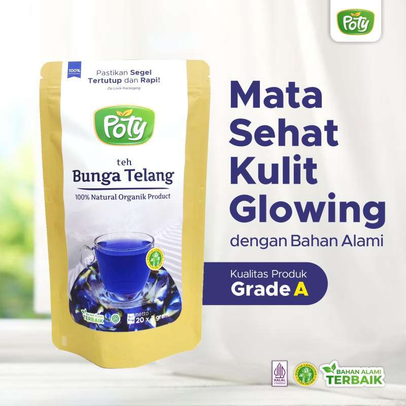 Promo Teh Bunga Telang Celup Premium Tumpuk Pewarna Alami Herbal ...