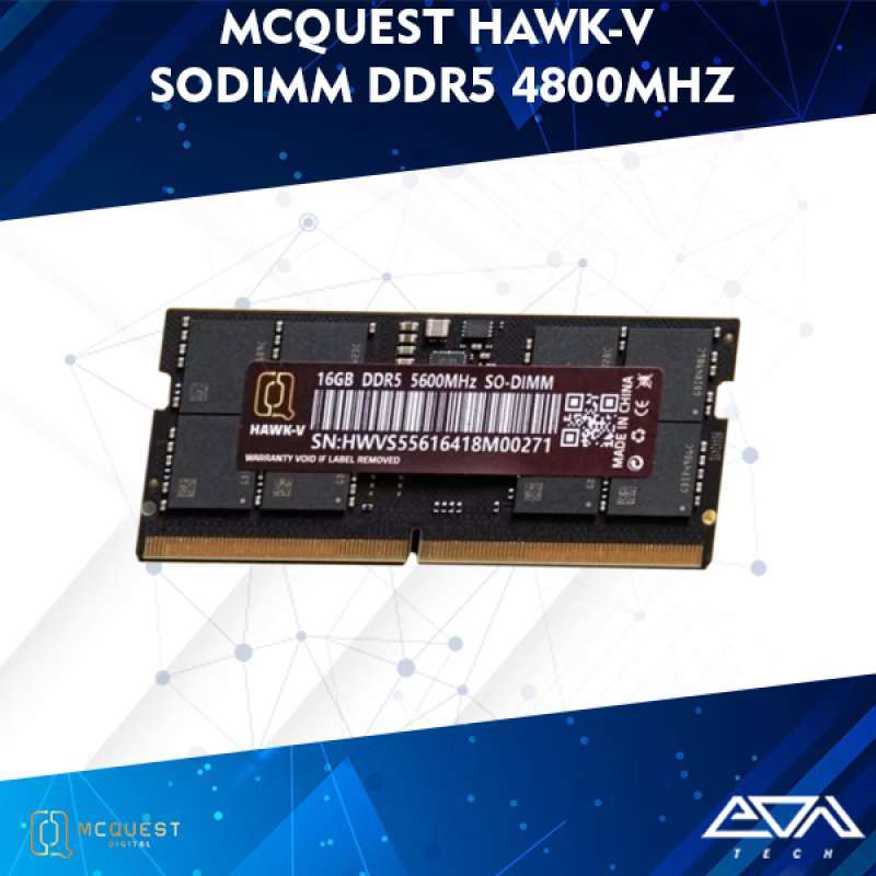 MCQUEST HAWK-V SODIMM DDR5 8GB /16GB /32GB 4800MHZ RAM Memory Laptop  Notebook