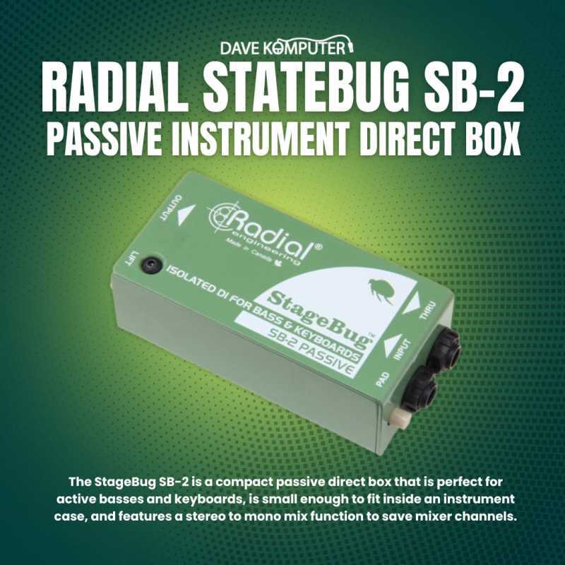 Guitar Box Radial StageBug SB-2 Single Channel Passive Bo Direct