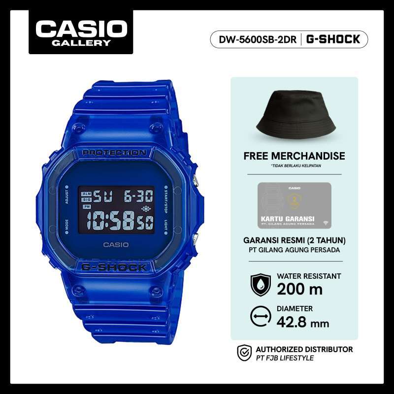 Promo G-Shock Jam Tangan Pria Dw-5600sb-2dr Digital Original Blue