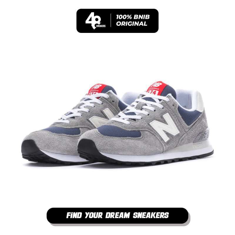 Sepatu Pria NewBalance 574 Grey Navy (U574GWH) Original