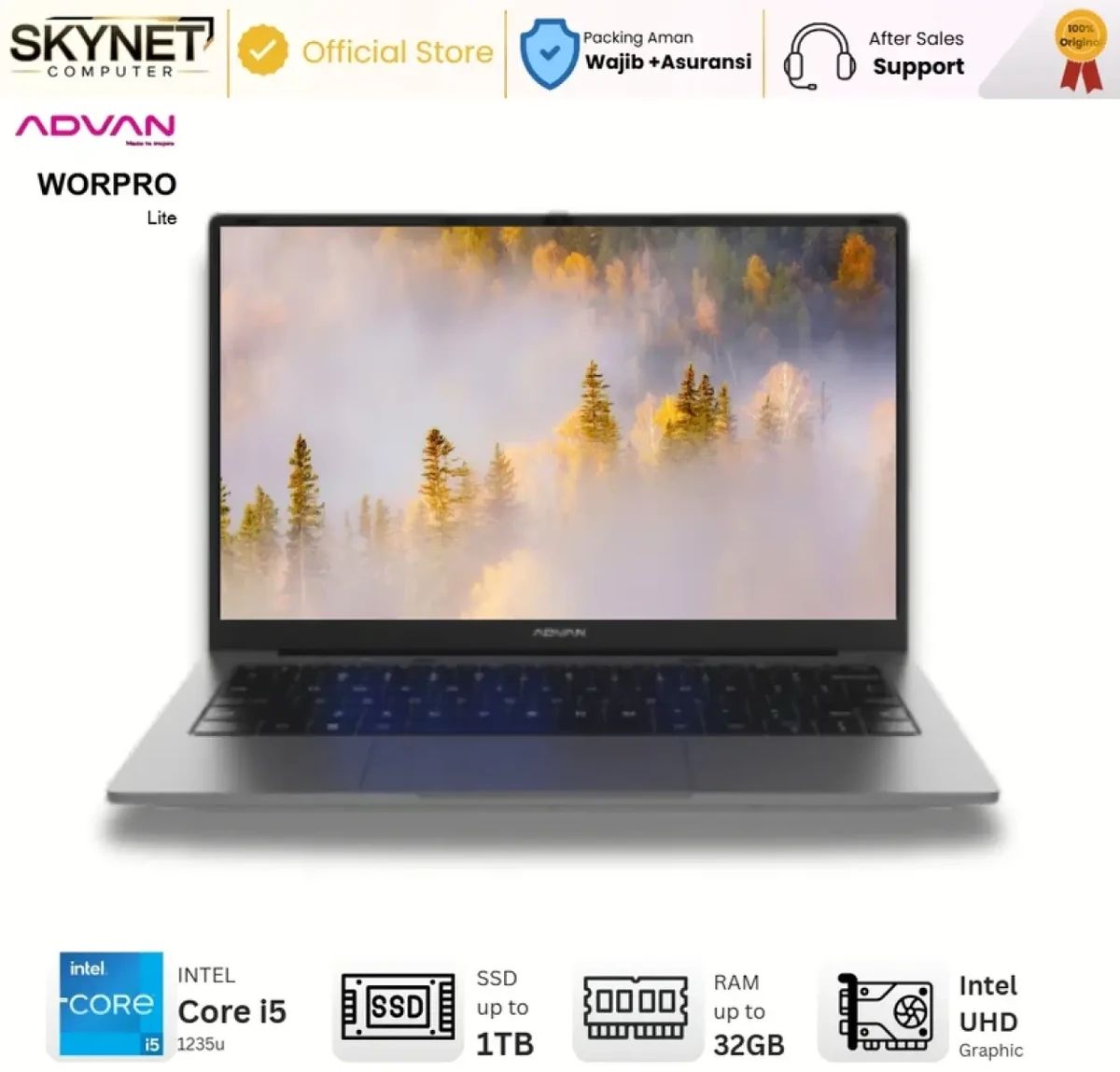 Jual Advan Workpro Lite Intel Core I5 1235u Ram16gb Ssd1tb 14'' Fhd Ips ...