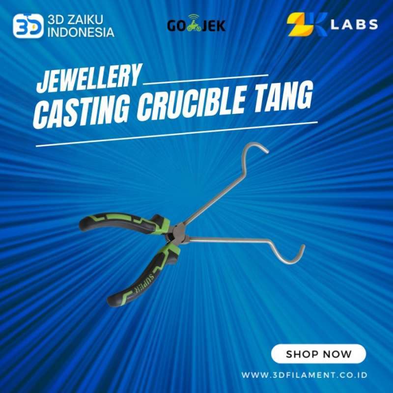 ZKLabs Jewellery Casting Stainless Steel Crucible Tongs Alat Peleburan  Perhiasan Penjepit Tang