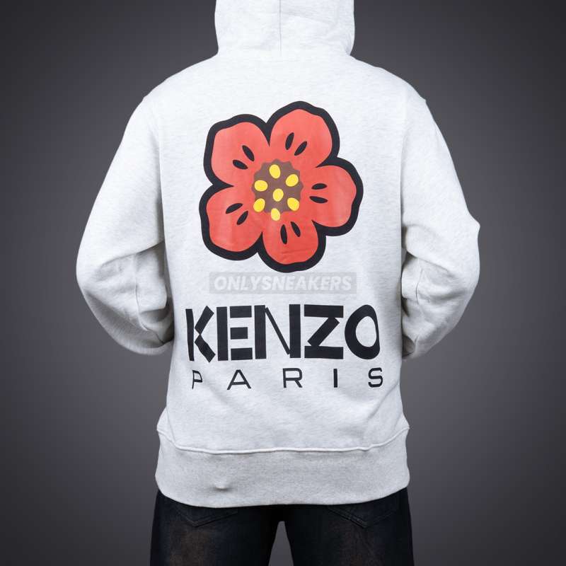 KENZO PARIS BOKE FLOWER GREY HOODIE