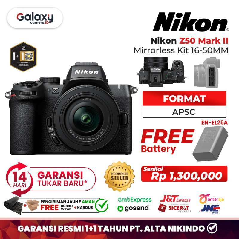 Nikon Z50 II Kit 16-50mm Mirrorless Camera Z50 Mark II Kamera  Z50II Garansi Resmi