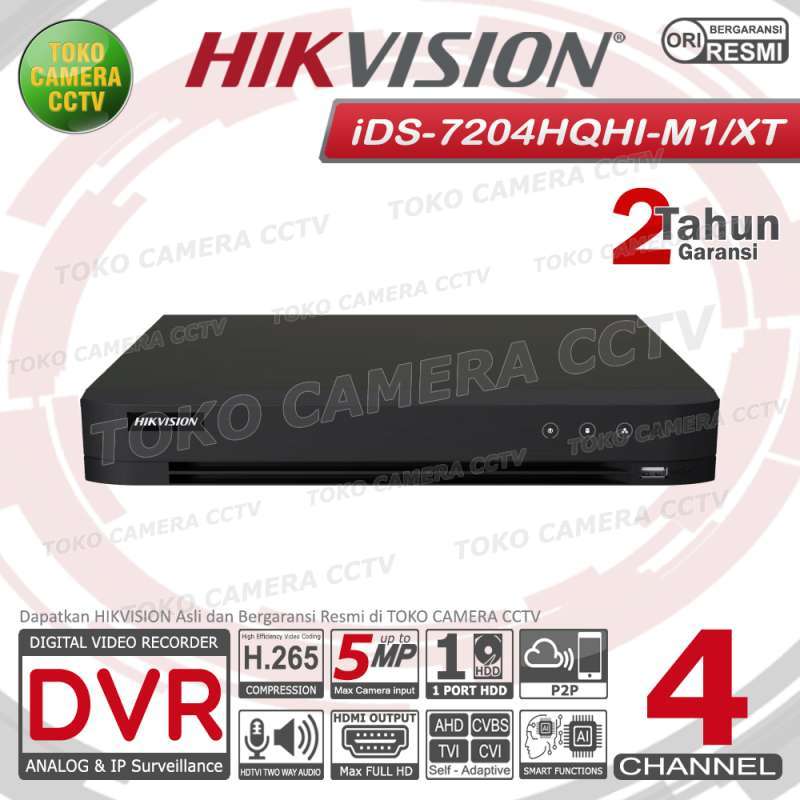 DVR HIKVISION 4CH CHANNEL RECORDER CCTV 5MP 3K ACUSENSE