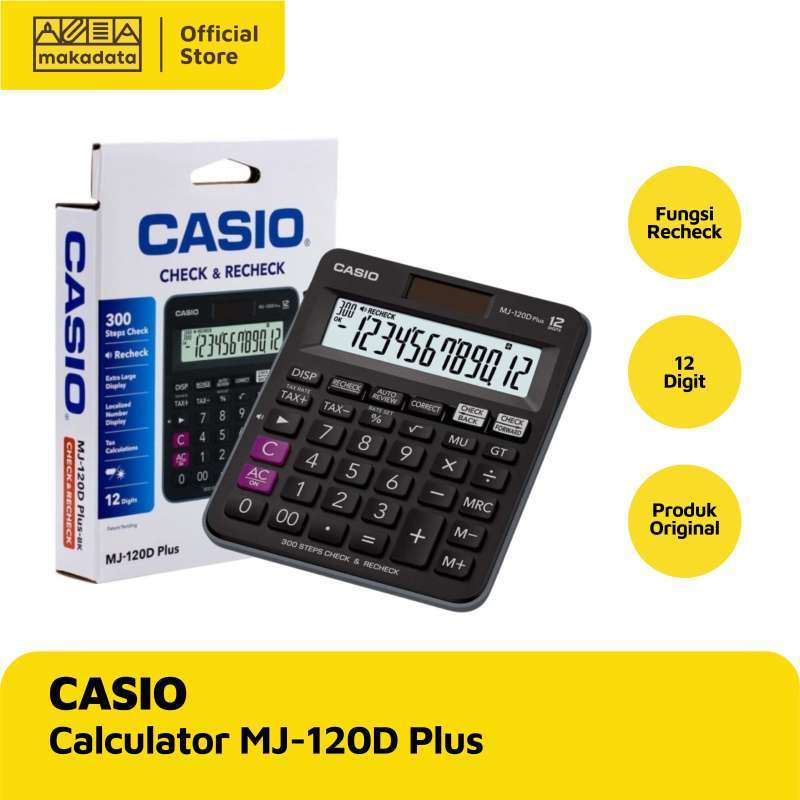 12 Digit Casio Dj 1200 Plus CASIO CALCULATOR MJ-120D PLUS BU