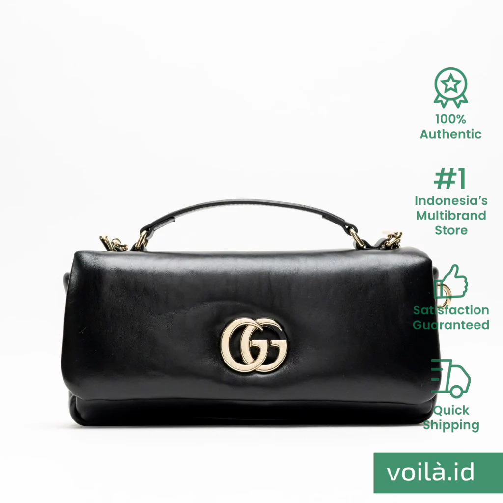 Gucci GG Milano Puffy Small Top Handle Bag Black