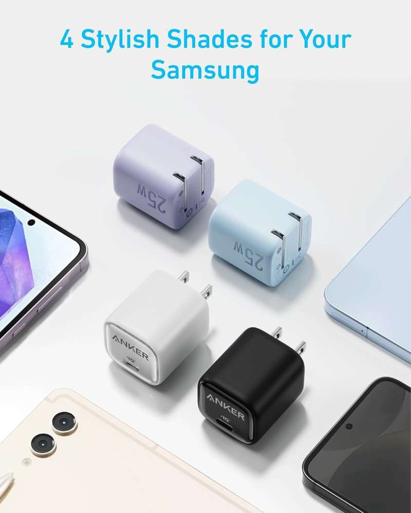 Compact Support Promo Anker 25w Gan USB C Charger, Compact Support Pps & Fast Charging ...