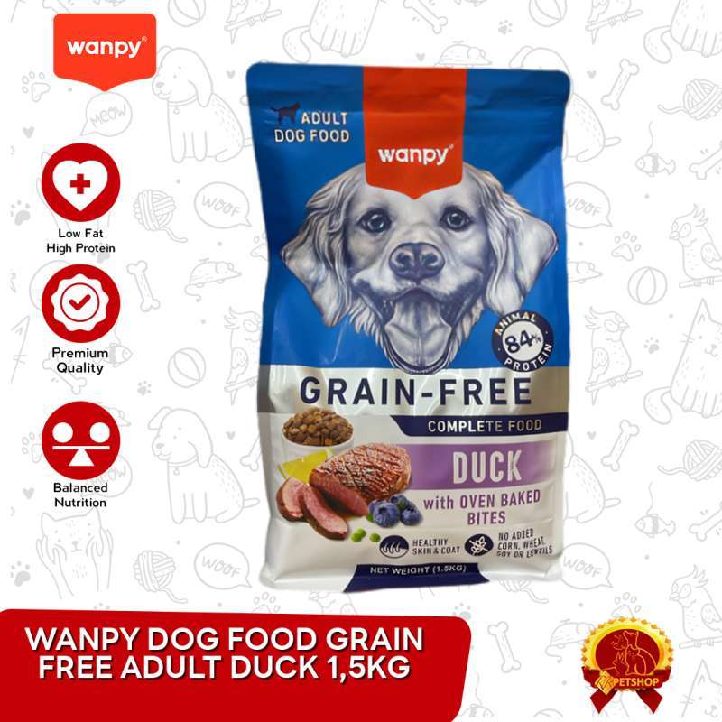 Wanpy Grain Free Adult Puppy Dry Dog Food Makanan Anak Anjing Dewasa