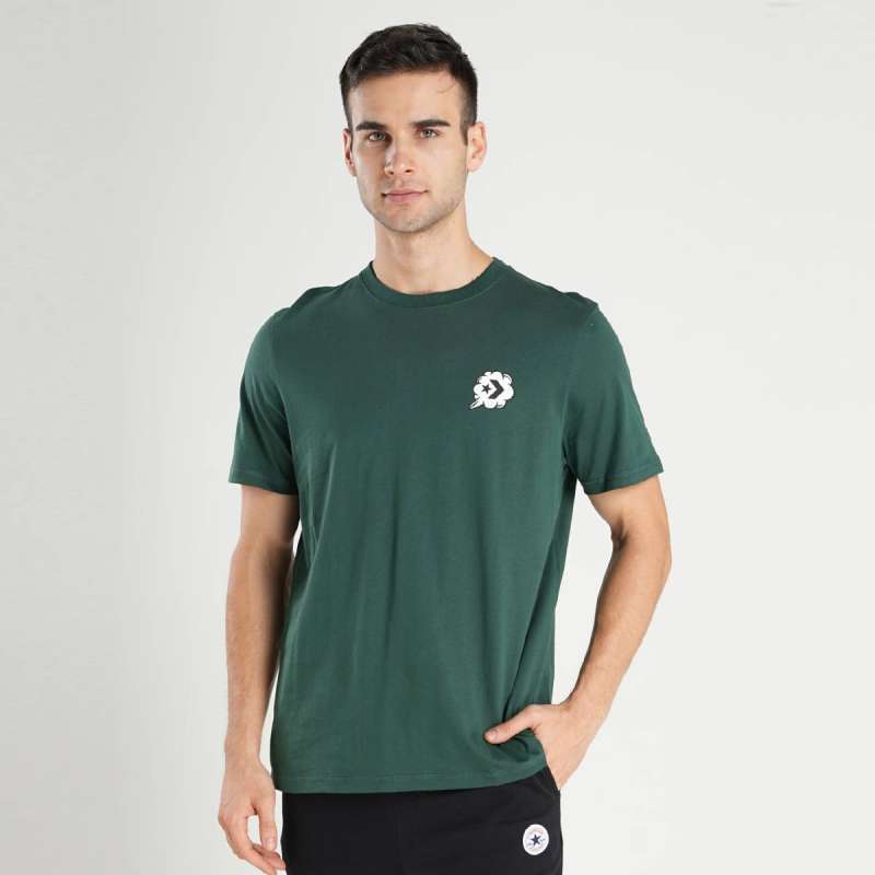Promo Converse Volcano T-shirt Pakaian Pria Green Envy