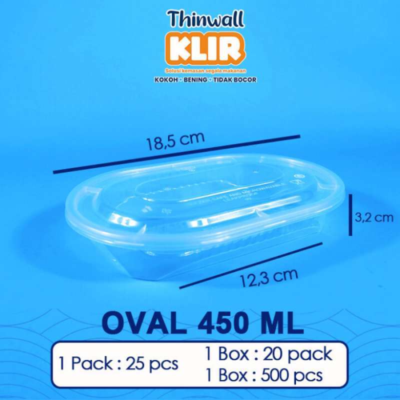 THINWALL 450ml OVAL