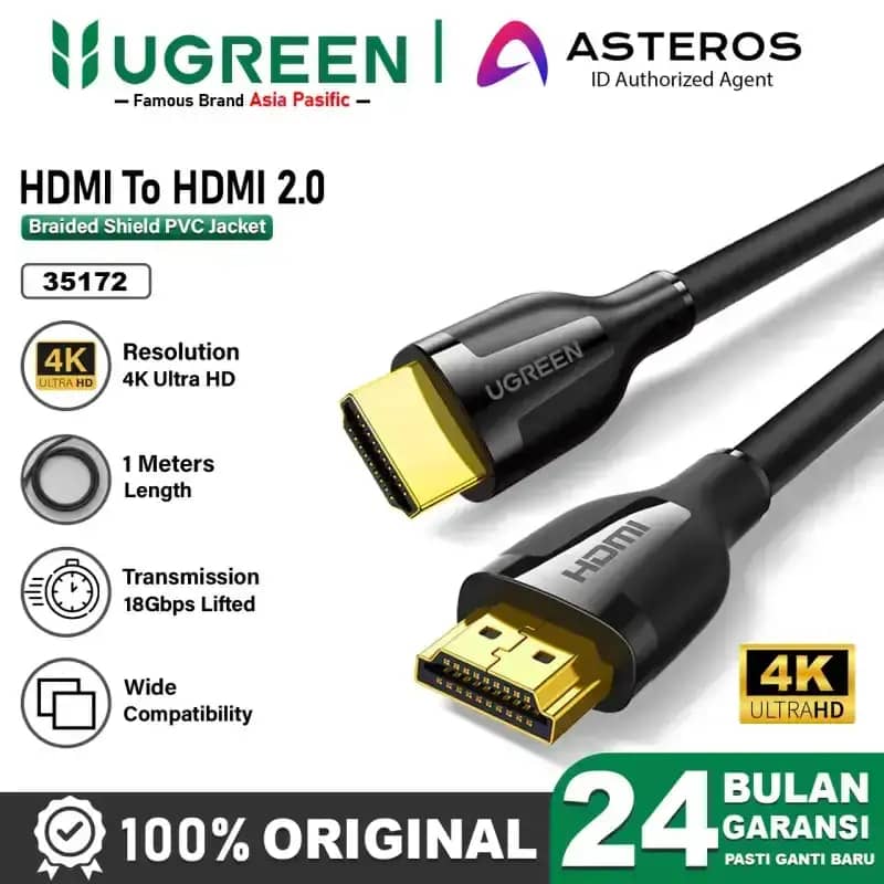 Kabel HDMI To HDMI Ultra HD 4K HDR UGREEN High Speed 4K 60Hz
