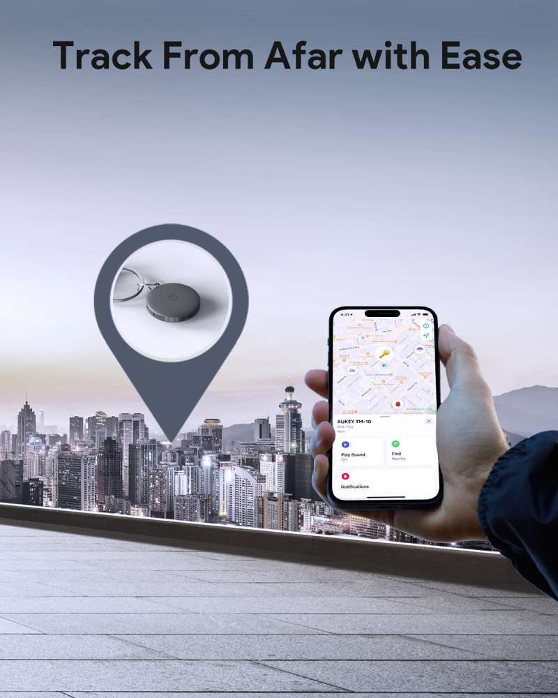 Promo Aukey Smart Mini AirTag Bluetooth Tracker For Apple Track Mate 1 ...