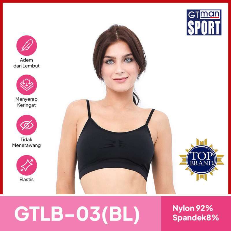 GT Sport GT Ladies Bra Black Wanita GT MAN GTLB-03 BH Isi Pcs Woman Bra