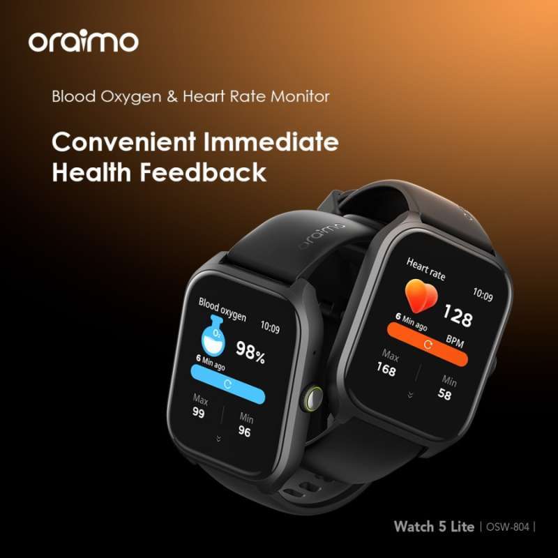 oraimo Watch Lite Jam Tangan Pintar OSW-804 Layar Bluetooth Tahan  Lama Tahan Air Debu Smartwatch Health Watch Jam 100+ Mode Olahraga