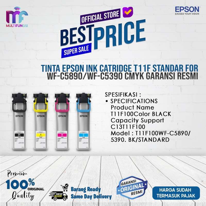 Jual Tinta Epson Ink Catridge T11f Standar For Wf-c5890/wf-c5390 Black ...