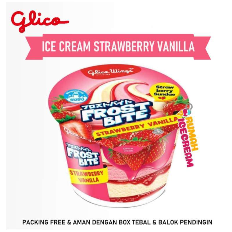 Promo Ice Cream Cup Glico Strawberry Diskon 50% Di Seller Rumah