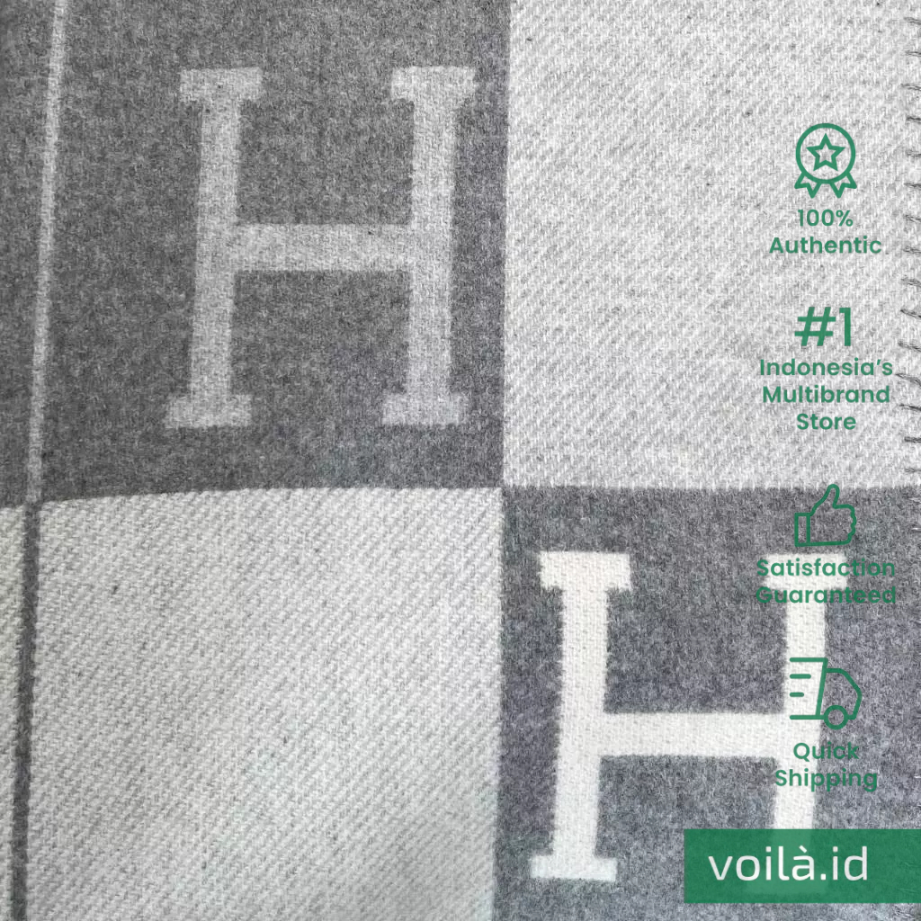 Promo Hermès Avalon Iii Throw Blanket Ecru Gris Clair Diskon 19