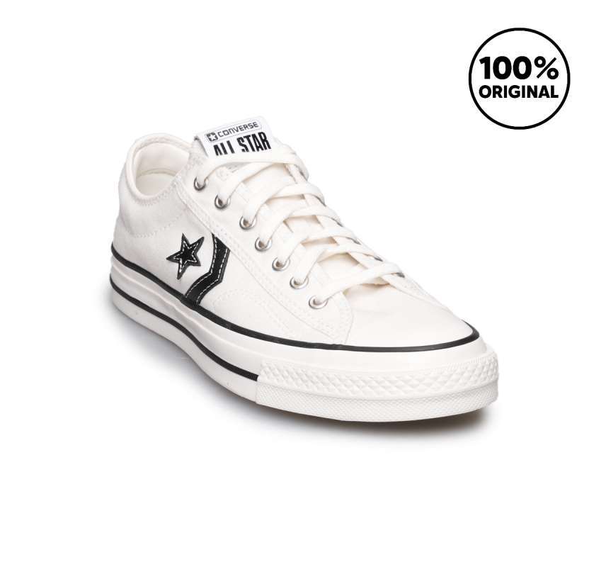 Converse Star Player 76 Sneakers Sepatu Vintage White/Black CONA01608C