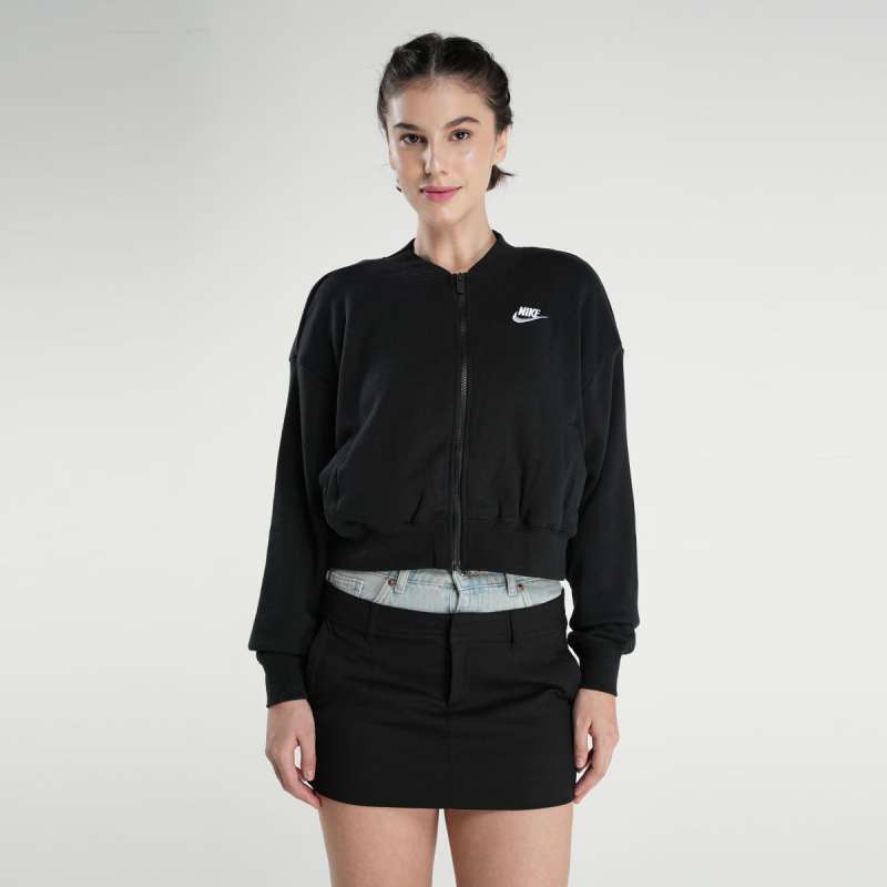 Promo Nike Women Sportswear Club Fleece Oversized Crop Full Zip