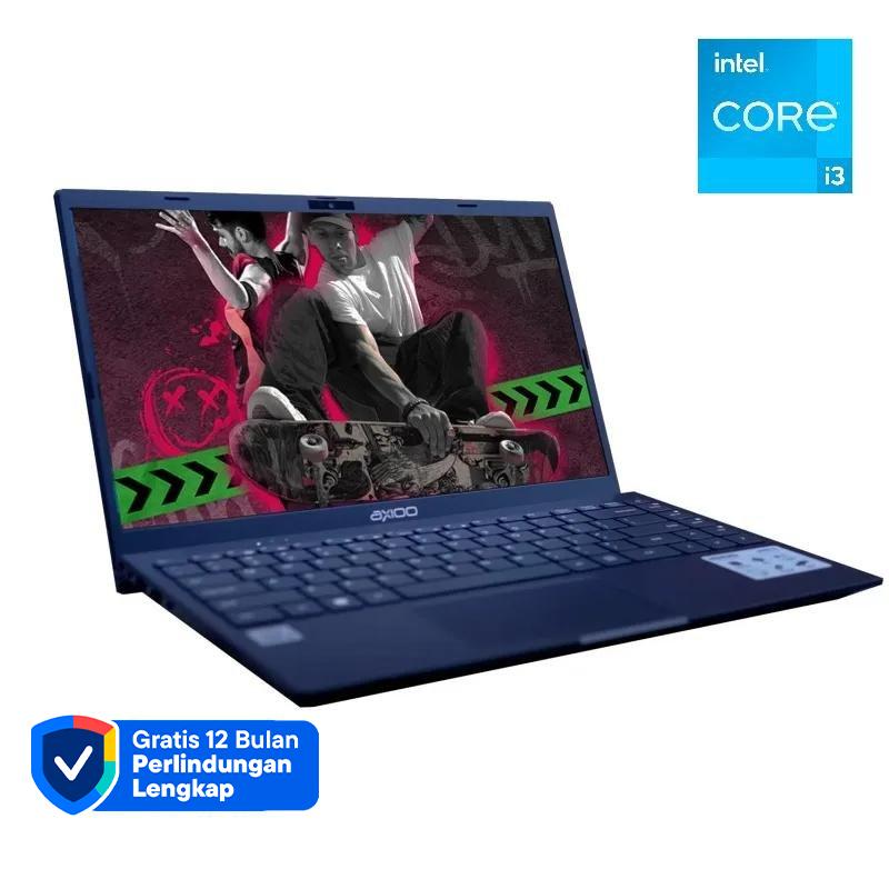 Axioo Mybook Hype 3 Notebook Biru dengan Intel i3, 8GB RAM, SSD 256GB, dan Layar 14 FHD. Ideal untuk Profesional dan Pelajar Aktif