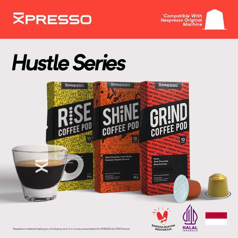 Kopi Kapsul XPRESSO HUSTLE SERIES Coffee Capsule Nespresso Compatible