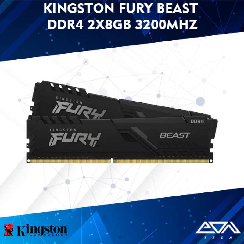 Kingston FURY Beast DDR4 2x8GB 3200Mhz Memory RAM PC