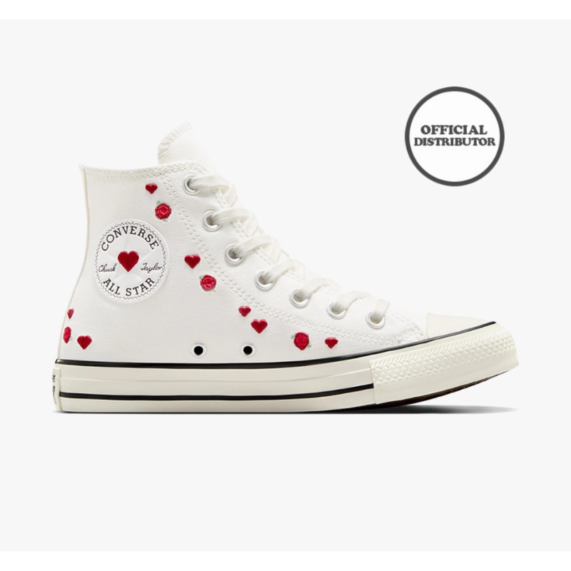 Converse Chuck Taylor All Star Sepatu Sneakers Vintage White/Red/Egret  [Cona13650C]