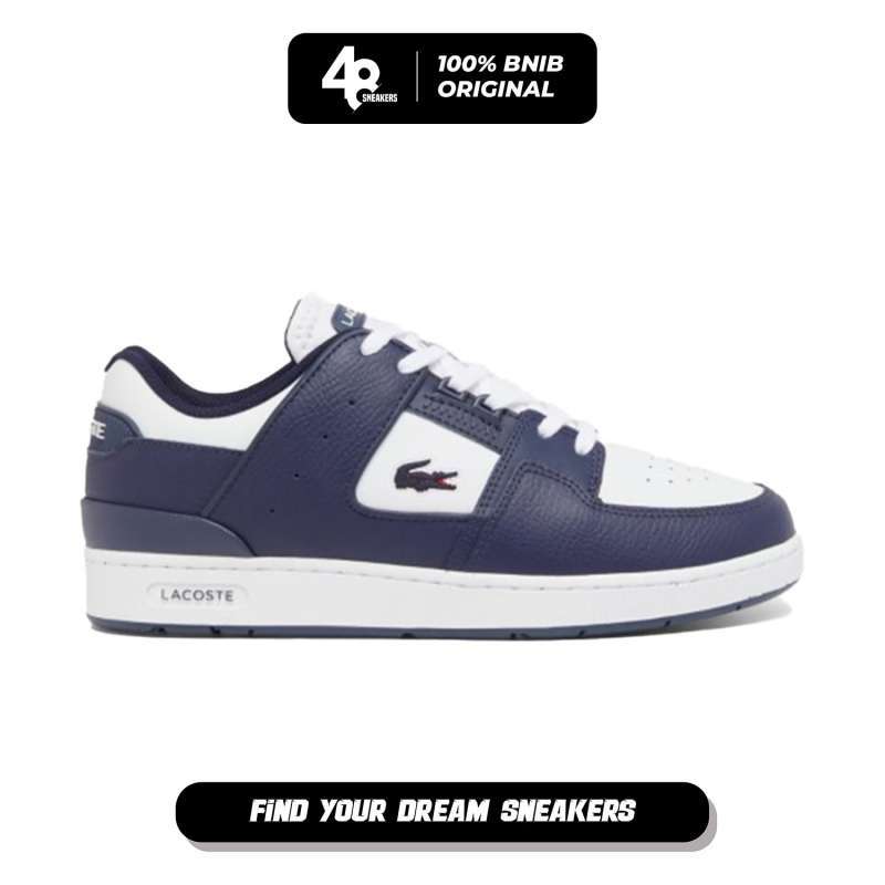 Sepatu Sneakers Pria Lacoste Court Cage Trainers Blue (48SMA0016092)  Original