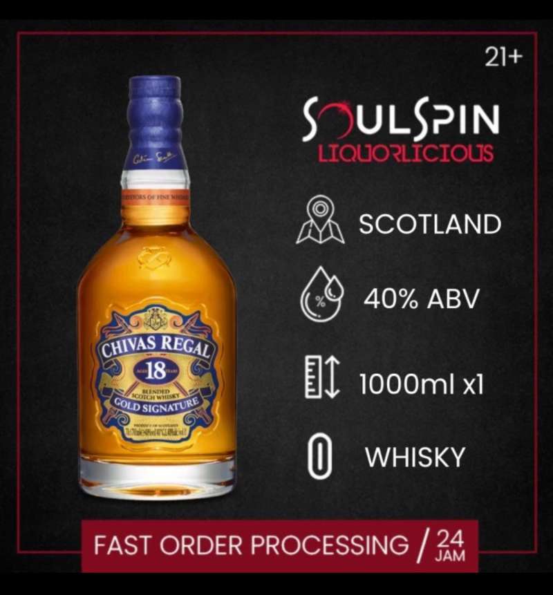 Jual Chivas Regal 18 Year Old Blended Scotch Whisky 1l Di Seller