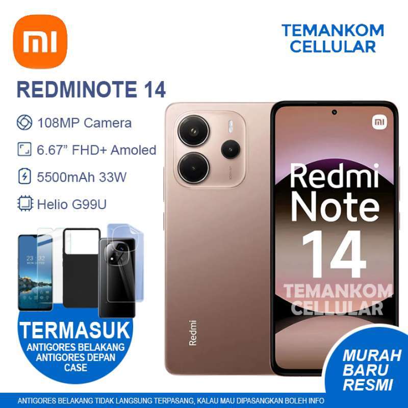 Jual Xiaomi Redmi Note 14 Baru 16gb RAM Redminote 14 8/256 8+8