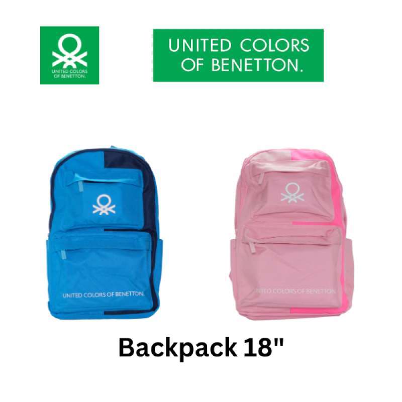 United Colors Of Benetton Tas Ransel Travel 15L Berkualitas Tinggi untuk Anak dan Dewasa, Kapasitas 15 Inch, dengan Saku Ekstra dan Tali Bahu Empuk, Ideal untuk Sekolah dan Perjalanan