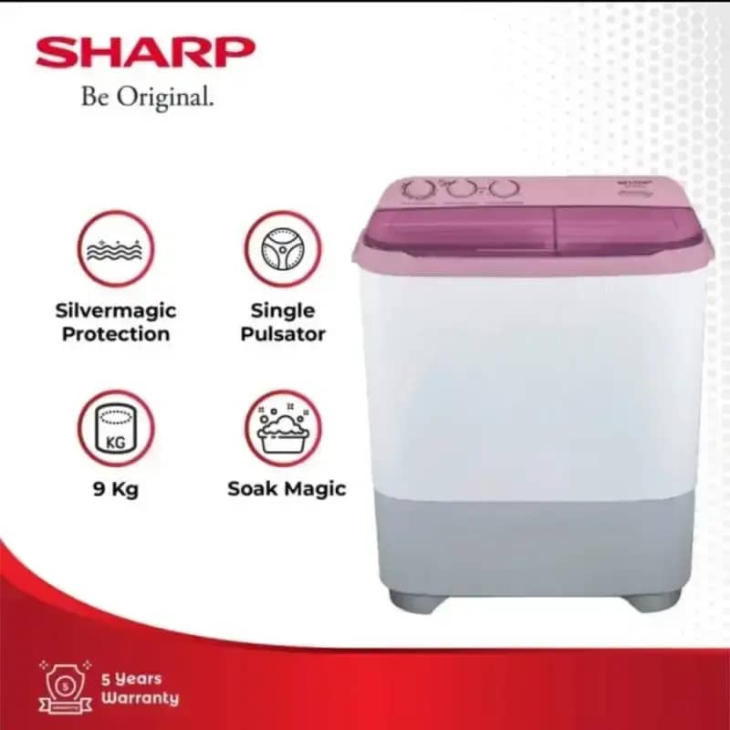 Promo Mesin Cuci Sharp 2 Tabung 9 Kg Es-t95nt Puremagic 2 - Free ...