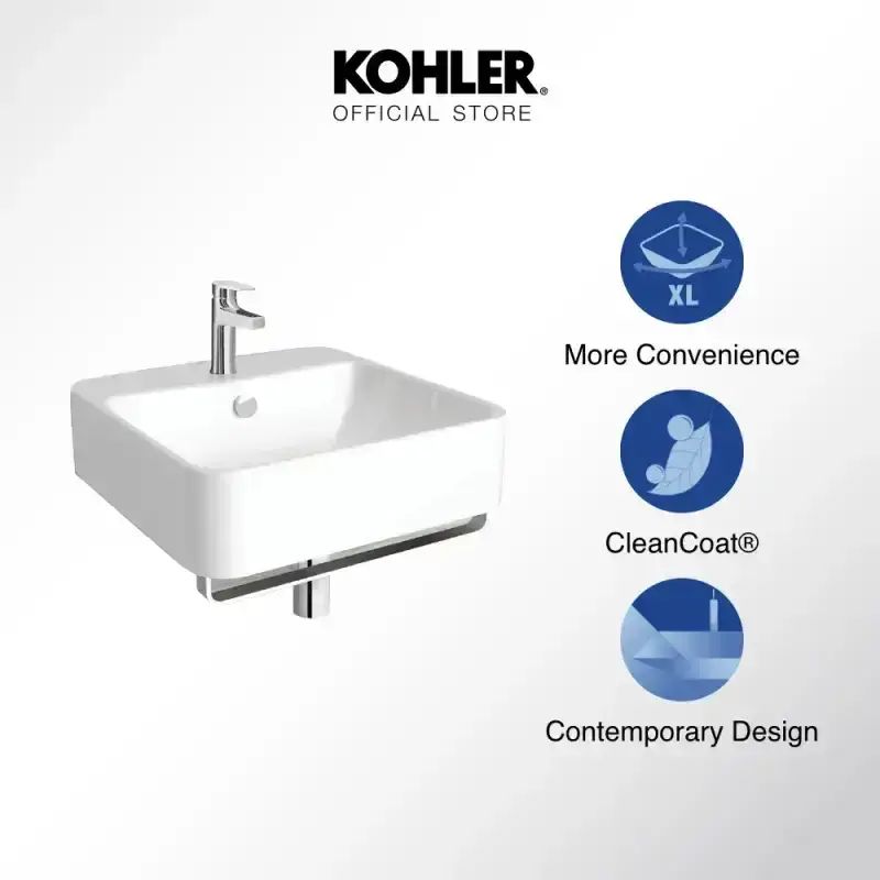 Promo Kohler Forefront Wastafel Gantung Lavatory Wall-hung Putih White ...