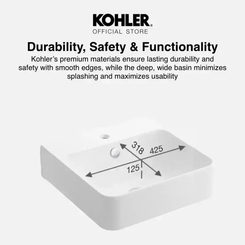 Promo Kohler Forefront Wastafel Gantung Lavatory Wall-hung Putih White ...