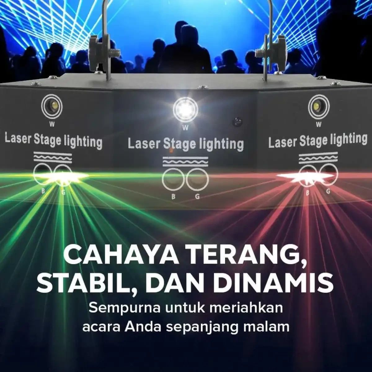 Jual Alien Lampu Proyektor Disco Sensor Suara Rgbw Dmx512 25w - Cahaya ...