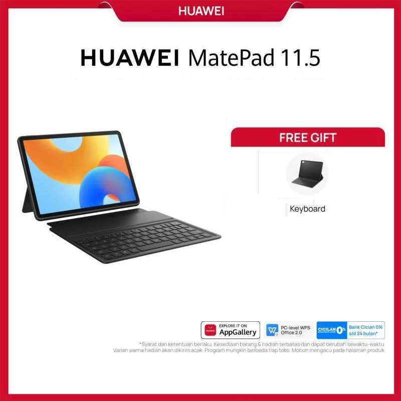 HUAWEI MatePad 11.5 Tablet for Professionals with 120Hz 2.2K Display, 6+128GB Memory, and Detachable Smart Keyboard for Enhanced Productivity