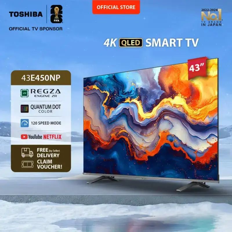 Promo [4k Qled] [khusus Online] Toshiba Tv 43 4k Uhd Smart Tv - Qled ...