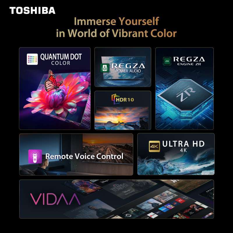 Promo [4k Qled] [khusus Online] Toshiba Tv 43 4k Uhd Smart Tv - Qled ...