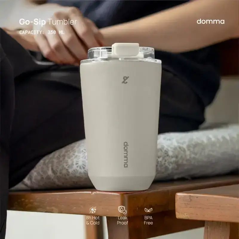 Promo [domma] 350 Ml Go-sip Tumbler Hadiah Double Wall Stainless Steel ...
