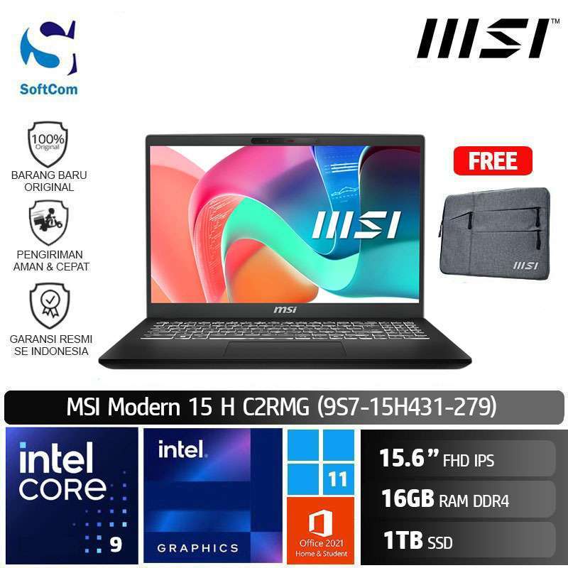 MSI Modern 15 H C2RMG 279 Core 270H/16GB/1TB FHD IPS/W11+OHS